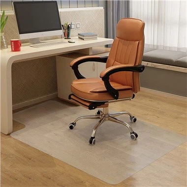 Mat Cadair Swyddfa Polycarbonad 46" X 60" ar gyfer Llawr Caled gyda Gwefus